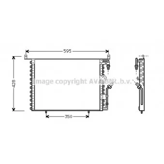 Condenseur, climatisation AVA QUALITY COOLING MS5142