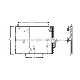 Condenseur, climatisation AVA QUALITY COOLING MS5160