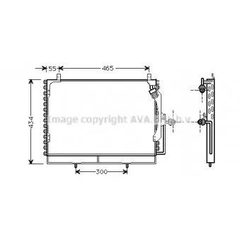 Condenseur, climatisation AVA QUALITY COOLING MS5161