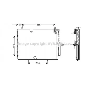 Condenseur, climatisation AVA QUALITY COOLING MS5170
