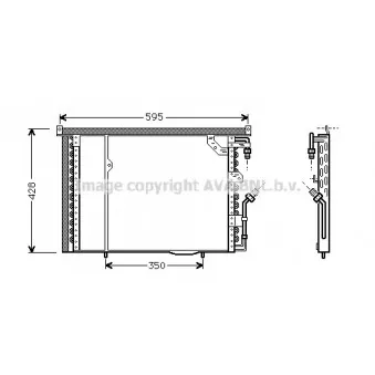 Condenseur, climatisation AVA QUALITY COOLING MS5195
