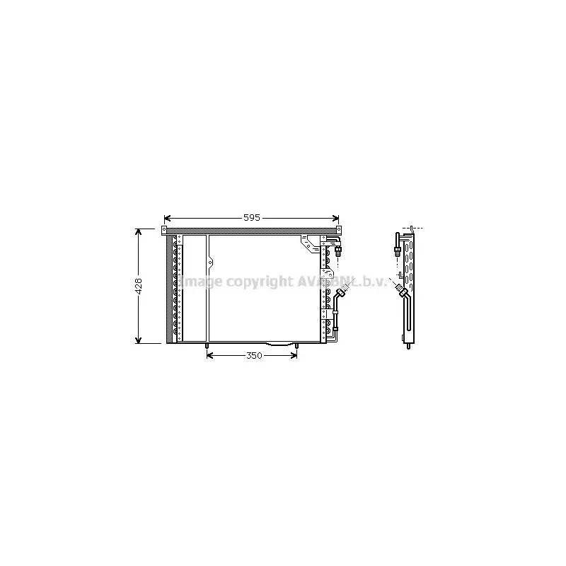 Condenseur, climatisation AVA QUALITY COOLING MS5195