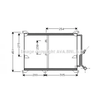 Condenseur, climatisation AVA QUALITY COOLING MS5197
