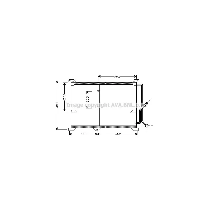 Condenseur, climatisation AVA QUALITY COOLING MS5197