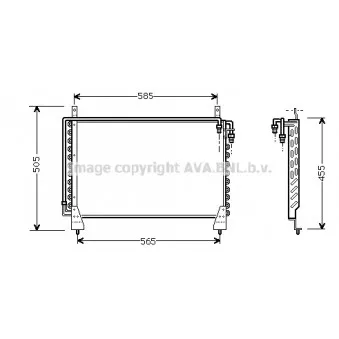 Condenseur, climatisation AVA QUALITY COOLING MS5198
