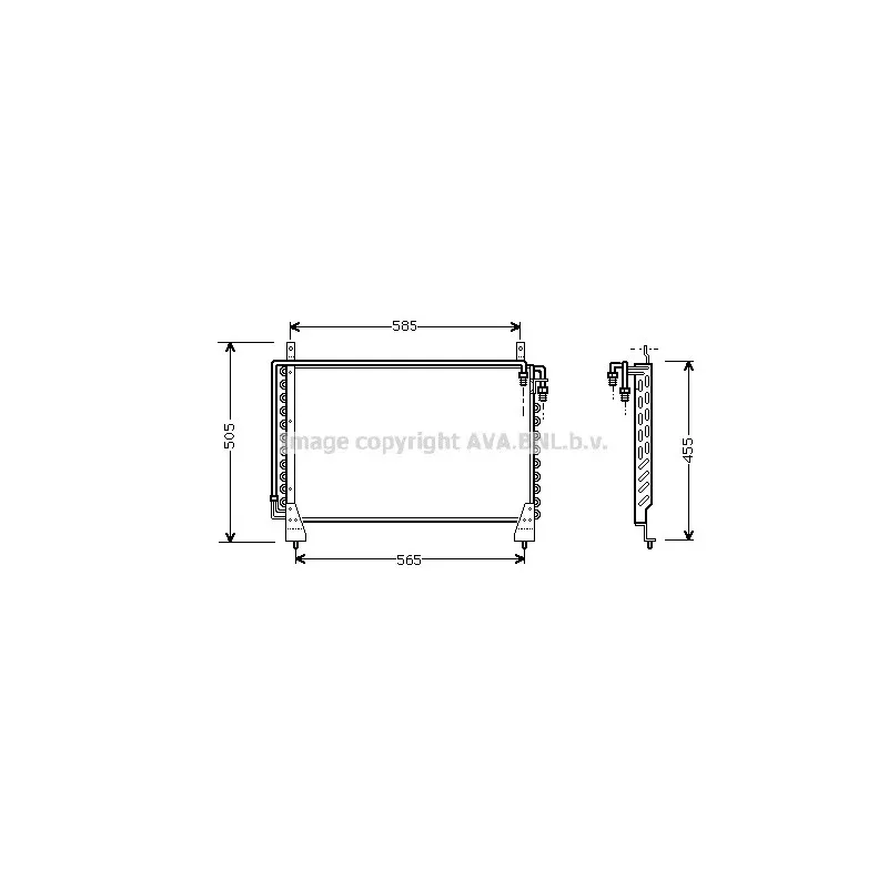 Condenseur, climatisation AVA QUALITY COOLING MS5198