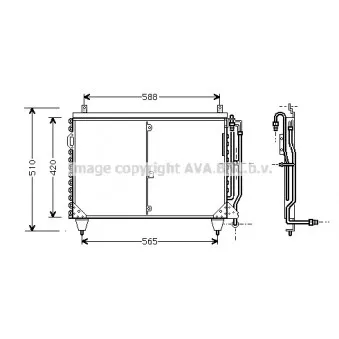 Condenseur, climatisation AVA QUALITY COOLING MS5199