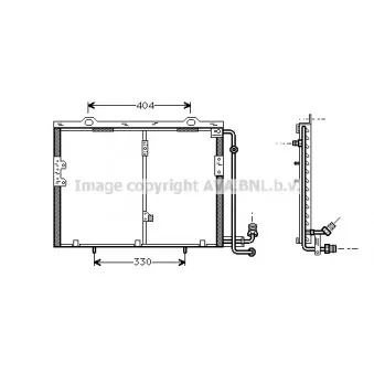 Condenseur, climatisation AVA QUALITY COOLING MS5207