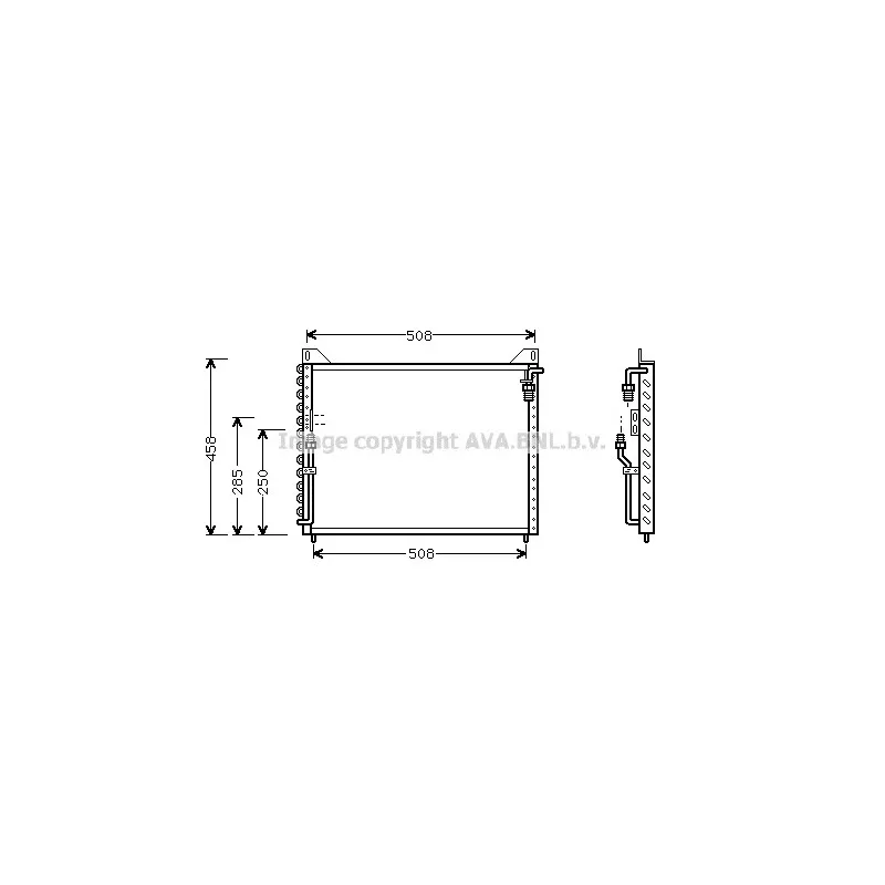 Condenseur, climatisation AVA QUALITY COOLING MS5215