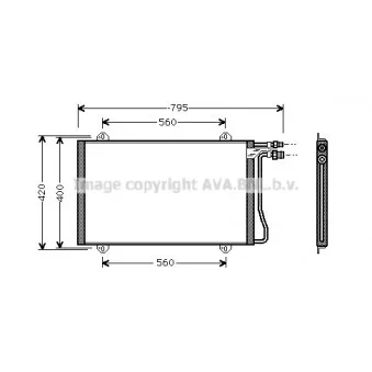 Condenseur, climatisation AVA QUALITY COOLING MS5219