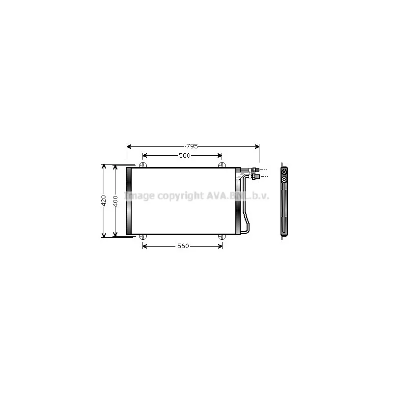 Condenseur, climatisation AVA QUALITY COOLING MS5219
