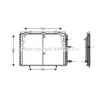 Condenseur, climatisation AVA QUALITY COOLING MS5221