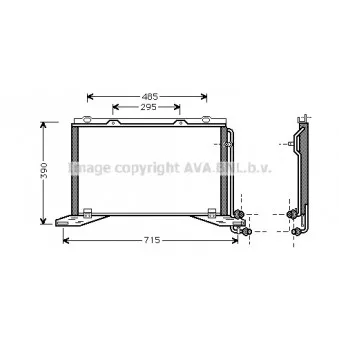 Condenseur, climatisation AVA QUALITY COOLING MS5222