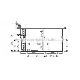 Condenseur, climatisation AVA QUALITY COOLING MS5244