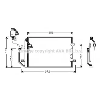 Condenseur, climatisation AVA QUALITY COOLING MS5256