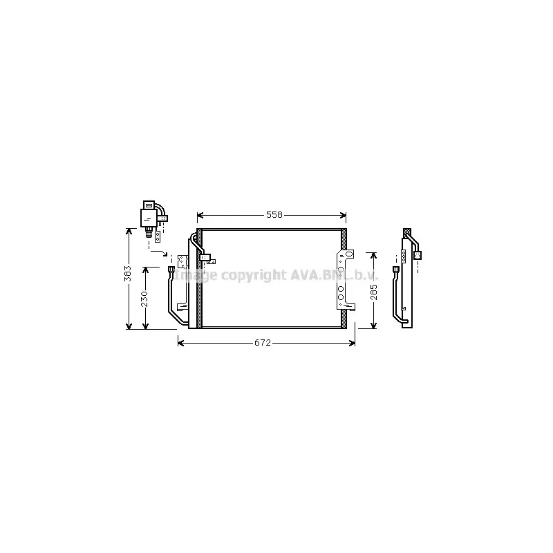Condenseur, climatisation AVA QUALITY COOLING MS5256