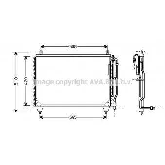 Condenseur, climatisation AVA QUALITY COOLING MS5284