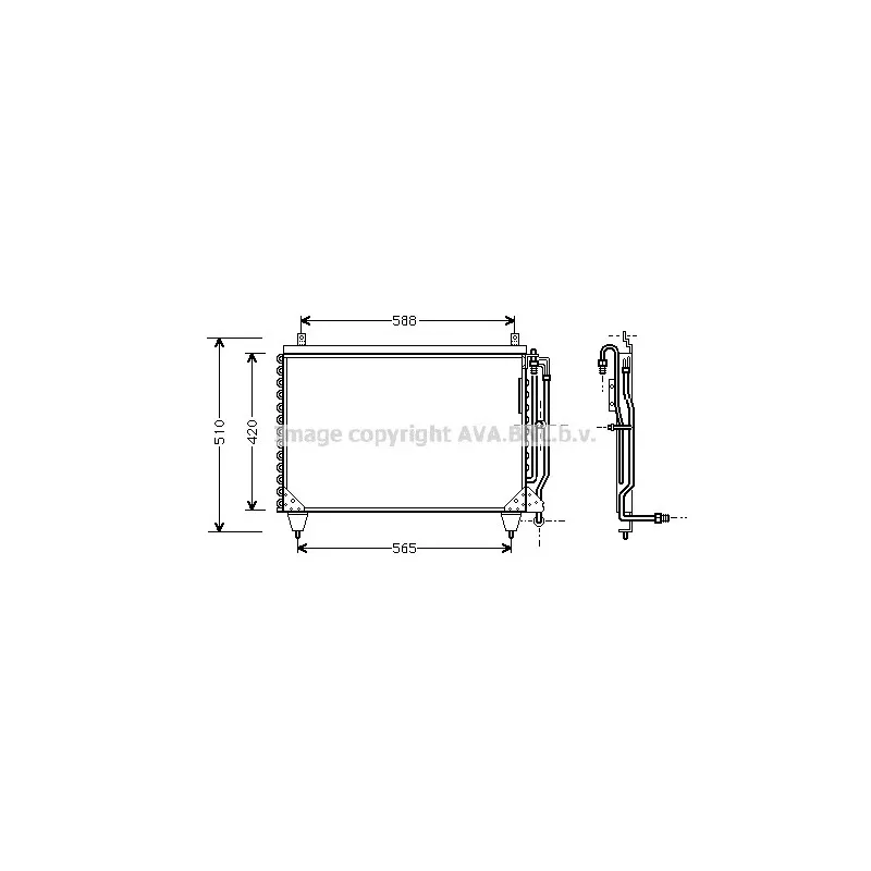 Condenseur, climatisation AVA QUALITY COOLING MS5284