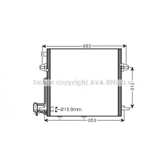 Condenseur, climatisation AVA QUALITY COOLING MS5406
