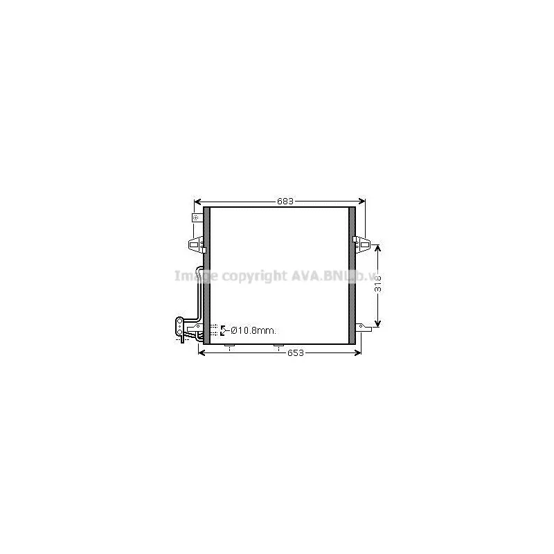 Condenseur, climatisation AVA QUALITY COOLING MS5406D