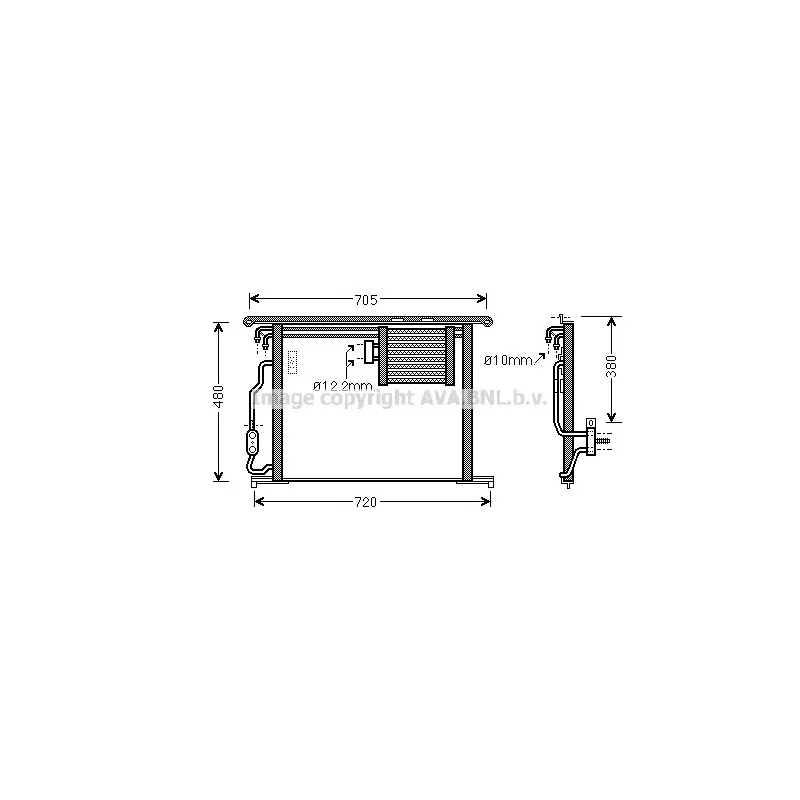 Condenseur, climatisation AVA QUALITY COOLING MS5467