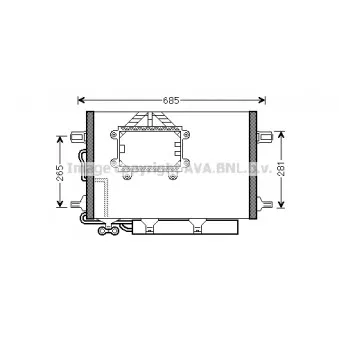 Condenseur, climatisation AVA QUALITY COOLING MS5562D