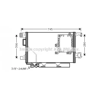 Condenseur, climatisation AVA QUALITY COOLING MS5564D