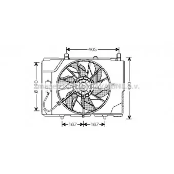 Ventilateur, refroidissement du moteur AVA QUALITY COOLING MS7501