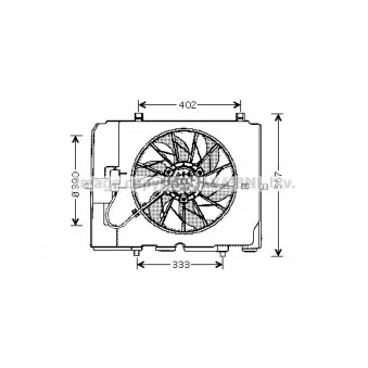 Ventilateur, refroidissement du moteur AVA QUALITY COOLING MS7502
