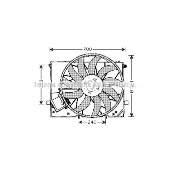 Ventilateur, refroidissement du moteur AVA QUALITY COOLING MS7506