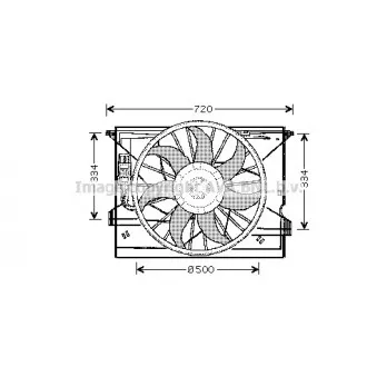 Ventilateur, refroidissement du moteur AVA QUALITY COOLING MS7508