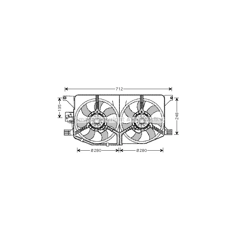Ventilateur, refroidissement du moteur AVA QUALITY COOLING MS7510