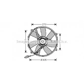 Ventilateur, refroidissement du moteur AVA QUALITY COOLING MS7512