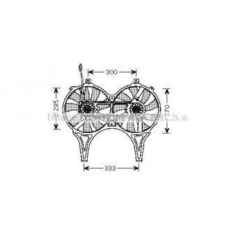 Ventilateur, refroidissement du moteur AVA QUALITY COOLING MS7514