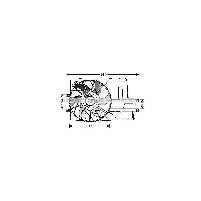 Ventilateur, refroidissement du moteur AVA QUALITY COOLING MS7516