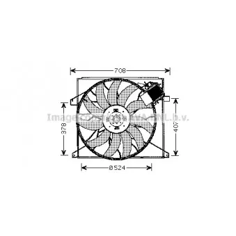 Ventilateur, refroidissement du moteur AVA QUALITY COOLING MS7519