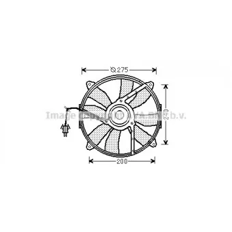 Ventilateur, refroidissement du moteur AVA QUALITY COOLING MS7520