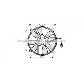 Ventilateur, refroidissement du moteur AVA QUALITY COOLING MS7521