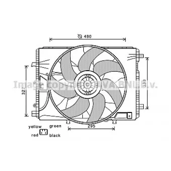 Ventilateur, refroidissement du moteur AVA QUALITY COOLING MS7522