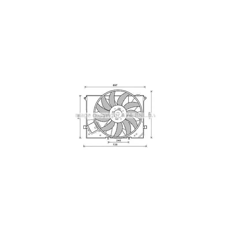 Ventilateur, refroidissement du moteur AVA QUALITY COOLING MS7581