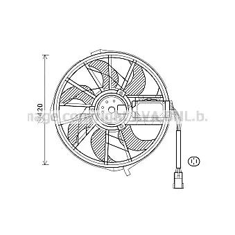 Ventilateur, refroidissement du moteur AVA QUALITY COOLING
