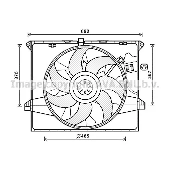 Ventilateur, refroidissement du moteur AVA QUALITY COOLING MS7671