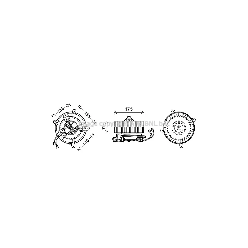 Moteur électrique, pulseur d'air habitacle AVA QUALITY COOLING MS8609