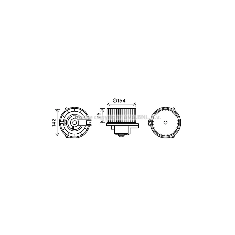 Moteur électrique, pulseur d'air habitacle AVA QUALITY COOLING MS8620