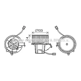 Moteur électrique, pulseur d'air habitacle AVA QUALITY COOLING MS8628