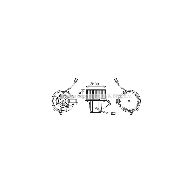 Moteur électrique, pulseur d'air habitacle AVA QUALITY COOLING MS8628