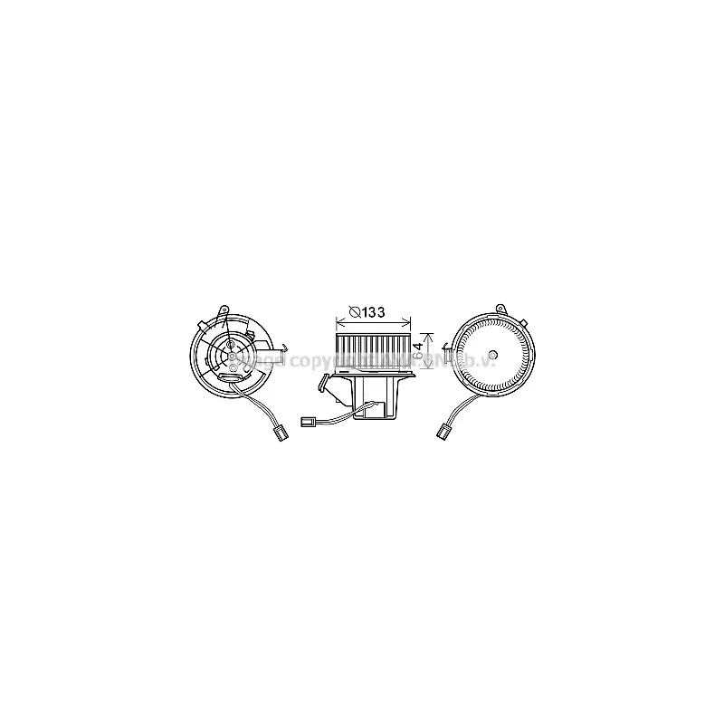 Moteur électrique, pulseur d'air habitacle AVA QUALITY COOLING MS8629