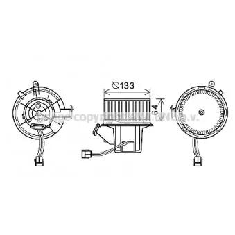 Moteur électrique, pulseur d'air habitacle AVA QUALITY COOLING MS8630