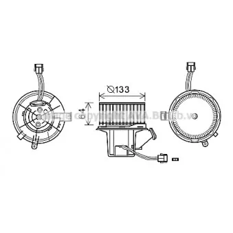 Moteur électrique, pulseur d'air habitacle AVA QUALITY COOLING MS8640