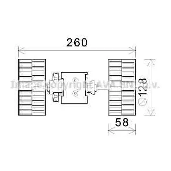 Moteur électrique, pulseur d'air habitacle AVA QUALITY COOLING MS8645